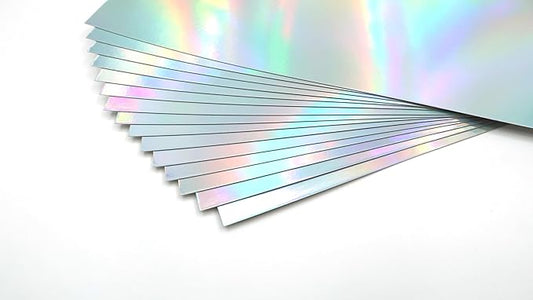TGXRZX Metallic Cardstock Paper,holographic cardstock,Size 8 "x 11" (250gsm),15PCS,Mirror Finish Gold Foil Board for Crafting,Invitations,and Decorations,Die Cut and Plotter,Card Making(Laser silver)