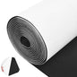 Tolanbbt Sponge Neoprene Foam Sheet with Adhesive - 1/16” Thick, 12” x 118” Closed Cell Foam Rubber Roll, Weatherproof Soundproof Padding for Automotive, Cabinet, Furniture, Crafts, DIY, Black