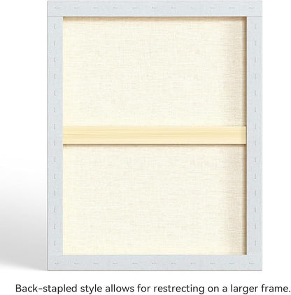 PHOENIX 24x30 Inch 2 Pack Artist Canvas - Extra Large Stretched Canvases for Painting - 3/4 Inch Profile, 100% Cotton 11 Oz. Gesso Primed White Blank Professional Canvas Oil & Acrylic Paints