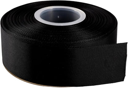 ITIsparkle 11/2" Inch Grosgrain Ribbon 25 Yards-Roll Set for Gift Wrapping Cake Decoration Party Favor Hair Braids Hair Bow Baby Shower Decoration Floral Arrangement Craft Supplies, Black Ribbon