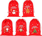 Tapleap Velvet Coth Christmas Bags with Drawstring, 50Pcs 5x7 for Wrapping Christmas Party Favors or Gifts for Friends, Small Bussiness, Children, Coworkers