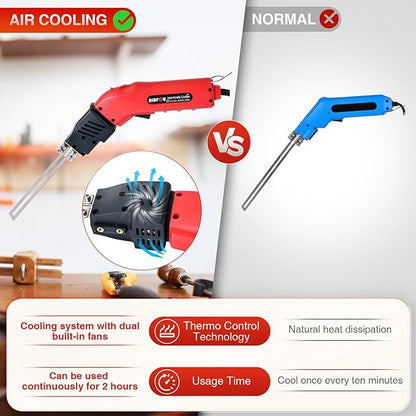 Foam Cutter Electric Hot Knife Styrofoam Cutter Foam Cutting Tool Hot Knife Foam Cutter Air Cooled 200W 110-120V (4 Blades) for XPS,EPS,EPP,EVA,EPE,KT Board,PU,Sponge