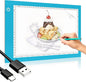 Light Box Drawing Pad, Tracing Board with Type-C Charge Cable and Brightness Adjustable for Artists, AnimationDrawing, Sketching, Animation, X-ray Viewing (A4-P-Blue-New)