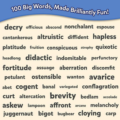 Skillmatics Vocabulary Flash Cards for SAT Prep – Learn 100 Words with Wordplay, Visuals & Soundplay, Study Aid & Educational Gift for Ages 12, 13, 14 & Up, Screen-Free Language Game