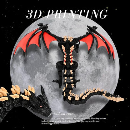 Wyvern Castle Dice Tower (with 5 polyhedral dice and a Dragon) for Table Games, D&D & RPG Games,Perfect Table Decoration and Party Surprise Gifts (Red Black)