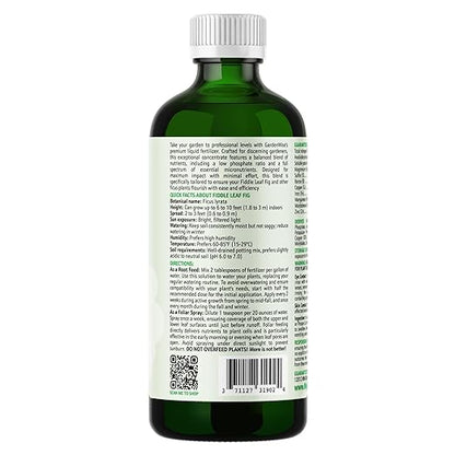 3-1-2 Liquid Fertilizer Concentrate with Micronutrients - Optimal Fiddle Leaf Fig Plant Food, Ideal for Ficus Lyrata & Fig Trees, Gold Leaf Enhanced Indoor Plant Fertilizer (32 OZ)