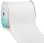 CT CRAFT LLC Glitter Wired Ribbon 4" x 10 Yards White for Christmas Home Decor Bow Gift Wrapping DIY Crafts Wreath