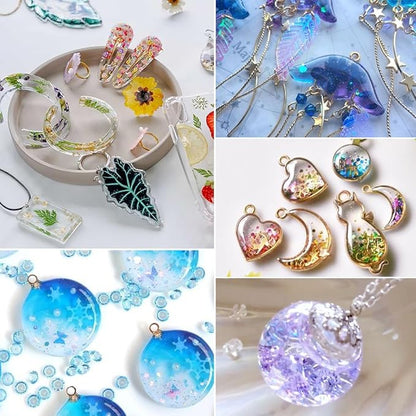 UV Resin Bulk 2000g, Hard Type Clear Beginner-Friendly Kit, Upgraded Formula & Crystal Clear for Jewlery Making, Art Craft, 1000g*2 Resin UV Kit for Earring, Pendant, DIY