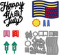 Cutting Dies Metal Stencils Scrapbooking Tools DIY Embossing Template for Paper Card Making Album Arts Crafts Supplies (Happy Independence Day-9.5x7.6cm)