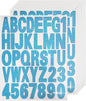 Starboling Letter Stickers,2 inch 8 Sheets Blue Alphabet Sticker,Self Adhesive Vinyl Letter Stickers Mailbox Numbers,for Arts Crafts Outdoor Sign Poster Mailbox Sign Doors Mailboxes Car Truck