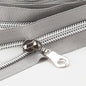 Sawoake 10 Yards Bulk #5 Nylon Coil Zipper, Pale Bluish White With Silver Teeth, 10 Sliders for DIY Sewing Craft Bags