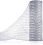 Anivia Deco Mesh Ribbon, 10inch x 30 Feet Each Roll Metallic Foil Mesh Ribbon for Wreaths Swags, Holloween, and Christmas Tree Decoration (Silver/Silver Foil)