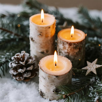 6-Pack White Birch Logs for Fireplace - Birch Tree Logs for Decoration, Decorative Firewood for Faux Mantel, Indoor Decor, DIY Crafts, and Planter Decoration (2.4"-3.2" Dia. x 16" Long)