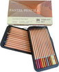 Soft Pastel Pencils 24 Colors Vibrant Drawing Pencil Set Professional Grade Pastels Art Supplies for Drawing Sketching Coloring (Not Oil-Based)(Brown)