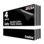 Trotec TroLase | 12"x20"x1/8", 4 Pcs | Black/White | 2 Ply | Modified Acrylic | Laser Engraving Double Color Plastic Sheet | Engraving Blanks for Laser, Saw, Guillotine | Made in USA