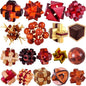 18 Pack Wooden Brain Teaser Puzzles Wooden Burr Puzzles Brain Teaser Puzzle with Gift Packing Box Magic Puzzle Games Toys for Kids and Adults by AHYUAN (Classical Wood)