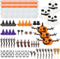 YOGFIT 72 Pack Halloween Pumpkin DIY Craft Clay Kit for Kids, Air Dry Moldable Clay DIY, Pumpkin Craft Kit for Halloween Decorations Indoor Outdoor Trick or Treat Party Favors