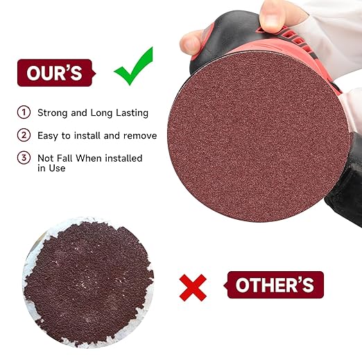 5 Inch 100 PCS Sanding Disc 100 Grit,Hook and Loop Sanding Discs for Random Orbital Sander