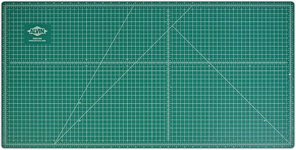 ALVIN GBM Self-Healing Cutting Mat 18 x 36 inch | Double-Sided Green/Black | 5-Layer Gridded Surface for Arts, Crafts and Sewing - Model GBM1836