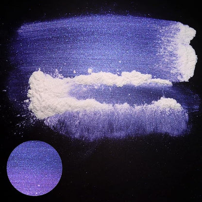 Matio Interference Mica Powder, 1.06oz/ 30g Ghost Sapphire Chrome Powder, Pearlescent Effect Color Shift Pigment for Epoxy Resin, Makeup Shimmer, Nail Polish,Soap Dye,Candle Making,Paint,Slime