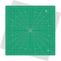 Headley Tools 17"x17" Rotating Cutting Mat, Self Healing Mat with 360-Degree Rotation & Anti-Slip Base, Sewing Board Cutting Mat Perfect for Fabric Quilting Leather Hobby Project, Green