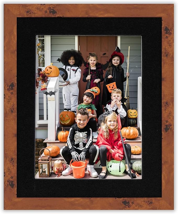 8x10 Mat Bevel Cut for 5.5x8.5 Photos - Acid Free Black with Black Core Precut Matboard - For Pictures, Photos, Framing - 4-ply Thickness