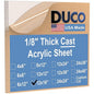 Duco USA-Made Clear Cast Acrylic Sheet 1/8 Inch Thick 12" x 16" - 4 Pack of Transparent Plexiglass Sheet - Lightweight Acrylic Board for Window Replacements, Displays, Signs, and More