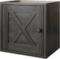 FUSUNBAO Magic DIY Cube Storage Organizer Stackable Cubes for Home Books Clothes Toy-Modular Cubby Storage System-Office Cubical-Bookcase Closet (French Oak,Door Cube)