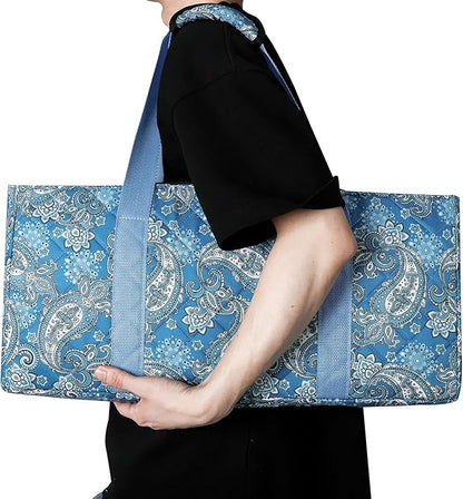 American Mahjong Game Set, 166 Quality White Tiles, 4 All-in-One Color Rack/Pushers, Mahjong Tile Set with Light Blue Printed Carrying Bag