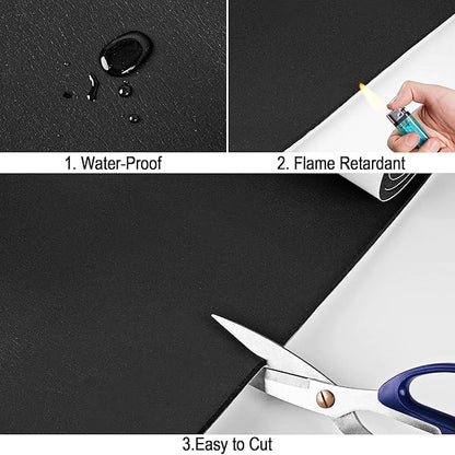Neoprene Sponge Rubber Foam Sheets with Adhesive Backing, 12" x 81" x 1/4" Black Foam Roll Insulation Board Soundproof Neoprene Mat, Great for Cosplay Padding, DIY, Gaskets, Costume, Crafts