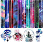 Tintnut Galaxy Heat Transfer Vinyl - 10 Sheets Bundle 10x12 Inch Stardust Starry Sky Background HTV Iron on Vinyl Watercolor Clouds Patterned for DIY T-Shirts Hats Coats Handbags Pillow Crafts