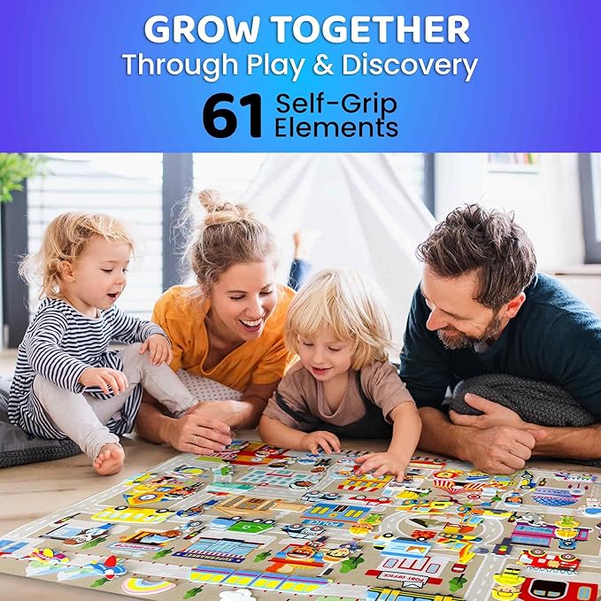 QUOKKA City Felt Board for Kids 3-5 Years Old - Social Emotional Preschool Learning Activities for Ages 3-5 - Educational Flannel Toy Speech Therapy Gift