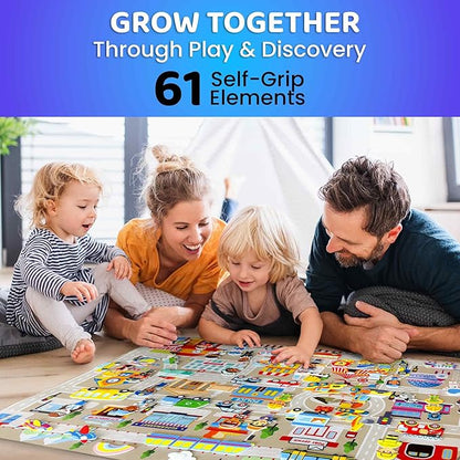 QUOKKA City Felt Board for Kids 3-5 Years Old - Social Emotional Preschool Learning Activities for Ages 3-5 - Educational Flannel Toy Speech Therapy Gift