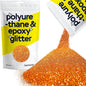 Hemway Polyurethane & Epoxy Resin Glitter 100g / 3.5oz Metallic Crystal Flake Additive for Flooring Jewelry Tumblers Glass Pigment - Microfine (1/256" 0.004" 0.1mm) - Copper