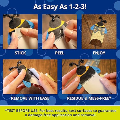Glue Dots, Removable Dots Value Pack, Double-Sided, 1/2", .5 Inch, 600 Dots, DIY Craft Glue Tape, Sticky Adhesive Glue Points, Liquid Hot Glue Alternative, Clear