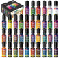 Alcohol Ink Set - 36 Bottles Vibrant Colors High Concentrated Alcohol-Based Ink, Concentrated Epoxy Resin Paint Colour Dye Great for Resin Petri Dish, Coaster, Painting, Tumbler Cup Making(10ml Each)