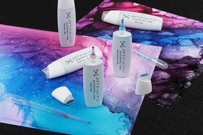 Alcohol Inks 3 Pack - Vibrant, Professional, Dye-Based Alcohol Inks for Artfinity Alcohol Markers, Artists, Drawing, & More! - Scarlet Lake RV3-6