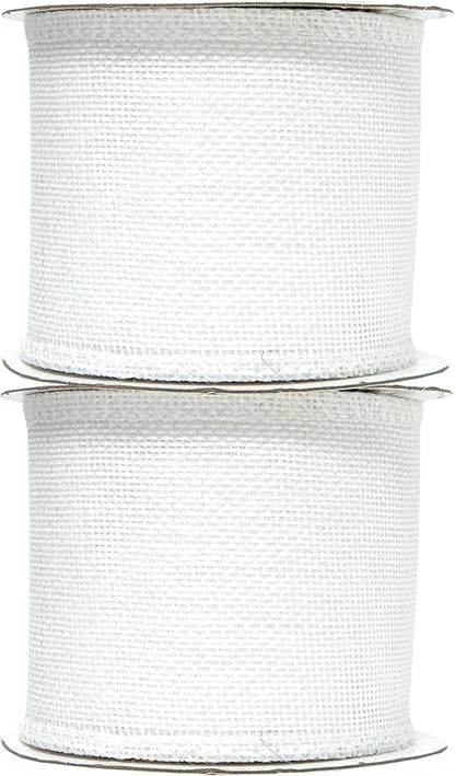 Mandala Crafts White Burlap Ribbon 3 Inches Wide Jute Ribbons for Crafts - 20 Yds Roll Rustic Burlap Wrap Trim Ribbons for Wreaths Bows Wedding Party Decoration