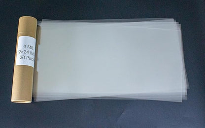 20PCS 4 Mil 12 X 24 Inch Clear Plastic Sheets, Blank Mylar Stencil Sheets,Clear Acetate Sheets for Cricut Crafts, Clear Plastic Sheets for Crafts and Cutting Machine