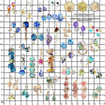 FUNSHOWCASE Cabochon Resin Mold Pack of 2 Mosaic Tile Epoxy Casting Jewelry Making