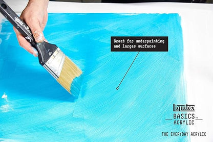 Liquitex BASICS Acrylic Paint, 118ml (4-oz) Tube, Set of 3, Titanium White