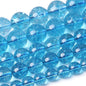 4MM Blue Crystal Quartz Beads Natural Gemstone Round Loose Stone Beads for Jewelry and Bracelets Making 180pcs 2 Strands 32"