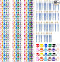 OLINGYOU 50 Pack Mini Acrylic Paint Set, 12 Colors Washable Paint Strips for Kids & Adults - Includes 100 Brushes, 600 PCS Kids Paint Kits for Easter Eggs, Birthday, Classroom Party，School Supplies