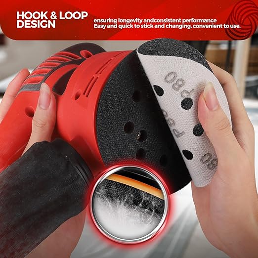 50PCS 5 inch Silicon Carbide Sanding Discs 10000 Grit, Wet Dry Orbital 5 Sander Hook and Loop Sandpaper Disc Ultra Fine Grit, Best for Metal,Automotive Precision Polishing