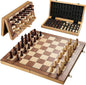 12 Inch Portable Travel Chess Set for Kids & Adults, Small Magnetic Wooden Chess Boards for Adults, Folding Chessboard Game for Kids