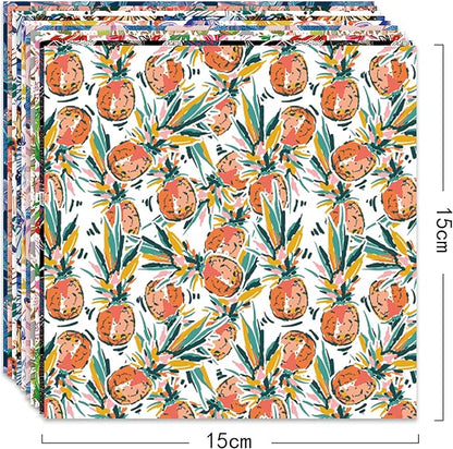 Origami Paper Kit 50 Sheets 6 Inch Square Double Sided Color 10 Vivid Colors for Hand Crafts Origami Paper Arts Creativity.Flowers and Birds