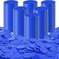 Coopay 600 Pieces Plastic Poker Chips Learning Counters Disks Bingo Chip Counting Discs Markers for Math Practice and Poker Card Game Tokens, Teaching Rewards, 38 mm/ 1.5 Inches (Blue)