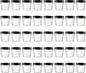 Novelinks 4 Ounce Plastic Jars with Black Lids - Refillable Round Clear Containers for Kitchen & Household Storage - BPA Free (40 Pack)