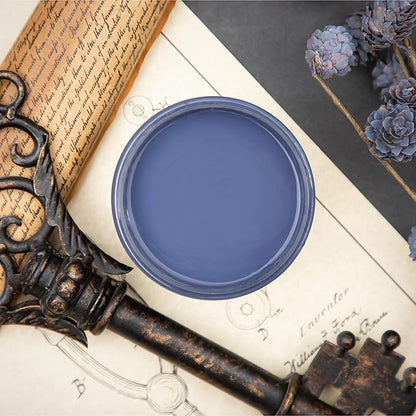 Dixie Belle Paint Company Chalk Finish Furniture Paint - Yankee Blue (4oz) - Matte Cool Navy Chic Chalk Mineral DIY Furniture Paint