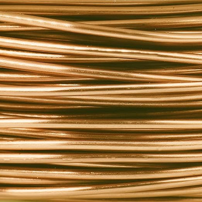 The Beadsmith Wire Elements Craft Wire – Tarnish Resistant, Soft Temper, Round, Gold Color – 0.41mm, 26 Gauge, 15 Yard Spool – Jewelry Making, Wire Wrapping, Floral, & Other DIY Crafts